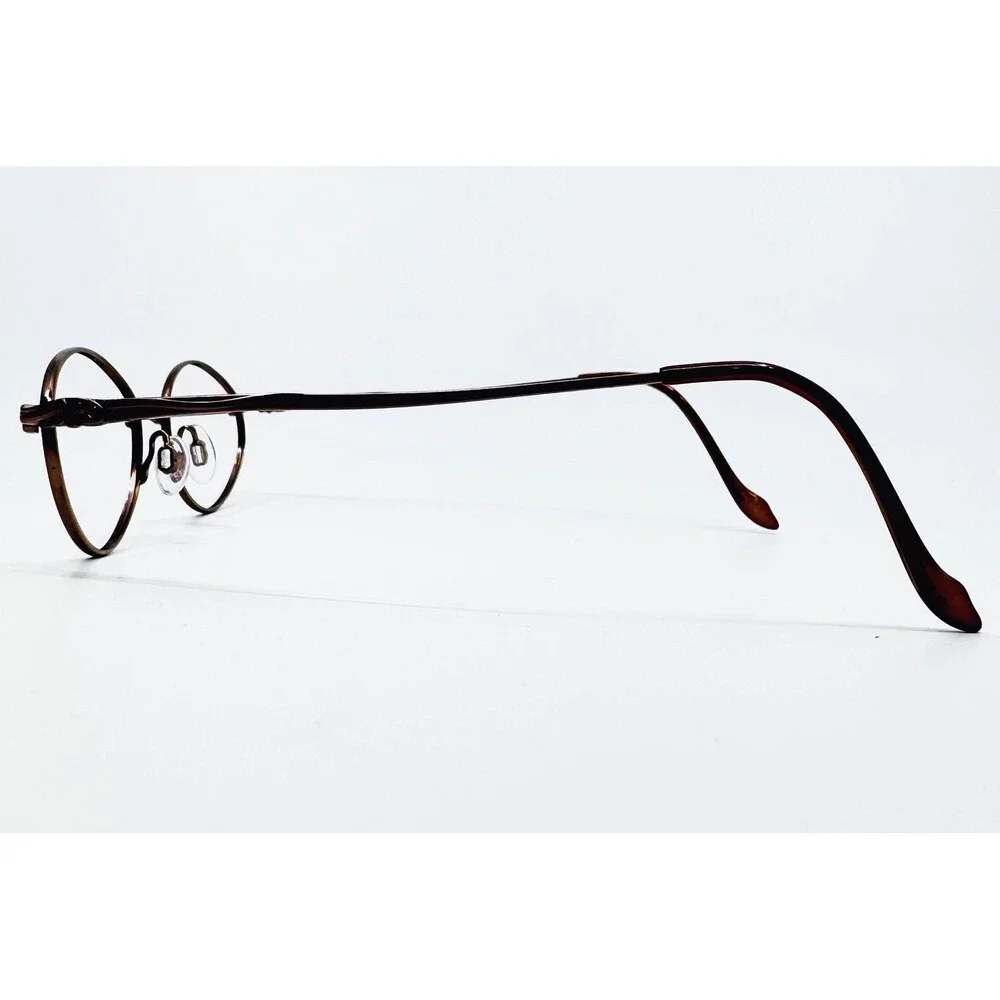 Design Italy Eyeglasses Women Brown PB111 Oval Metal Frame 50-19-135